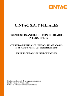 Estados Financieros IFRS Marzo 2015