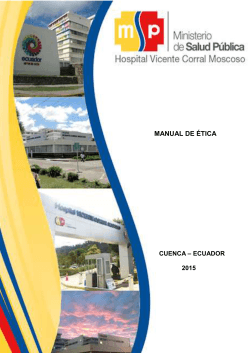 MANUAL DE ÉTICA - Hospital Vicente Corral Moscoso