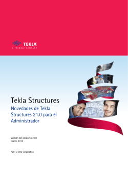 Novedades para el Administrador de Tekla Structures