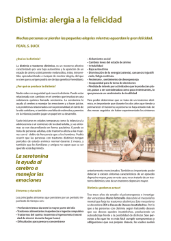 Distimia: alergia a la felicidad