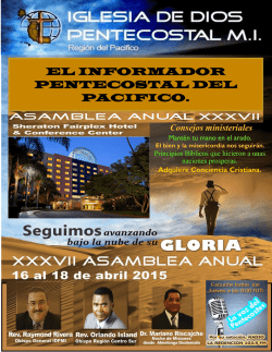 IDDPMI en el Pacifico - Iglesia de Dios Pentecostal MI Region del