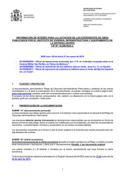 INFORMACI&Oacute;N DE INTER&Eacute;S PARA LA LICITACION DE LOS