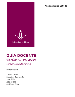 GUÍA DOCENTE - Grau en Medicina