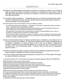 PARENTESCO - Prof. Gast&oacute;n Mazza Maio