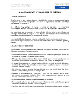 ALMACENAMIENTO Y TRANSPORTE DE OX&Iacute;GENO