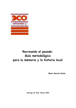 Gu&iacute;a metodol&oacute;gica Recreando el pasado