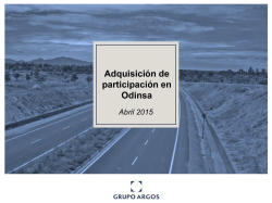 Grupo Argos adquiere participaci&oacute;n en Odinsa