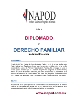DERECHO FAMILIAR - Instituto nacional de posgrados en derecho