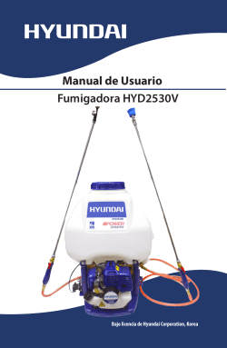 Manual de Usuario Fumigadora HYD2530V