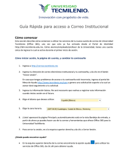 Guía Rápida para acceso a Correo Institucional