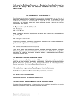 Gu&iacute;a para las Entidades Financieras y Cambiarias llenar Los