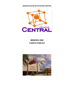 MEMORIA 2008 CUENTA PUBLICA - Municipalidad de Estación