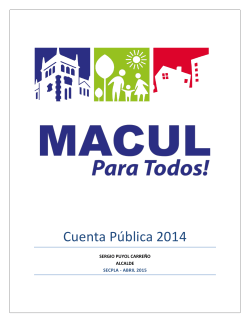 Cuenta Pública 2014 - I. Municipalidad de Macul