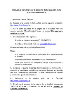 Instructivo para Ingresar al Sistema de Evaluaci&oacute;n de la Facultad de