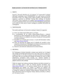 BASES LEGALES “CATÁLOGO DE NAVIDAD 2015
