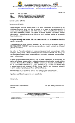 inauguracion juegos deportivos - Colegio de La Presentaci&oacute;n de