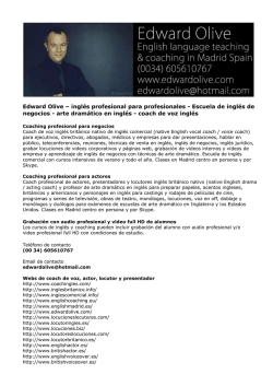 Edward Olive &ndash; ingl&eacute;s profesional para profesionales