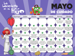 Calendario Mayo - Lonchera de mi hijo