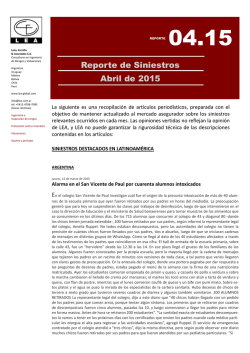Reporte de Abril 2015