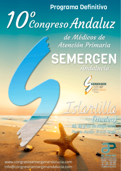 Programa Definitivo - 10º Congreso SEMERGEN Andalucía 2015