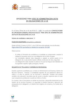 EPSO-AST-315-15 - Portal de Empleo en BeLux