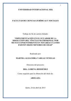 IMPLEMENTACI&Oacute;N EN EL ECUADOR DE LA DISOLUCI&Oacute;N DEL