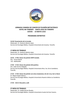 Jornada Canaria de cancer pulmon metastasico
