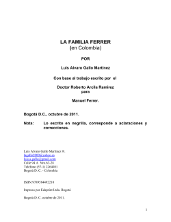 familia de ferrer en colombia - Academia Colombiana de Genealogía