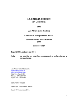 familia de ferrer en colombia - Academia Colombiana de Genealogía