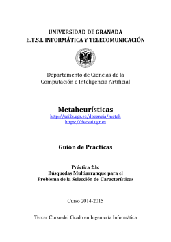 Metaheurísticas - Universidad de Granada