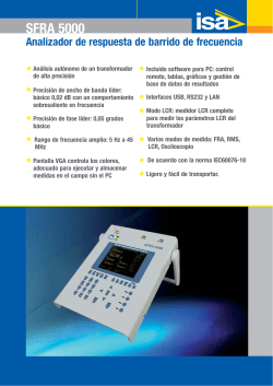 Información técnica SFRA 5000