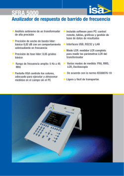 Informaci&oacute;n t&eacute;cnica SFRA 5000