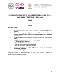 Manual de Lenguaje Incluyente y No Discriminatorio