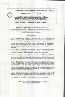 Resolución N°310 de 2015 - Direccion de Transito de Bucaramanga