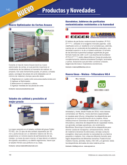 Productos y Novedades - Revista El Mueble y La Madera
