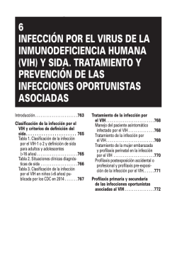 infecci&oacute;n por el virus de la inmunodeficiencia huma- na (vih
