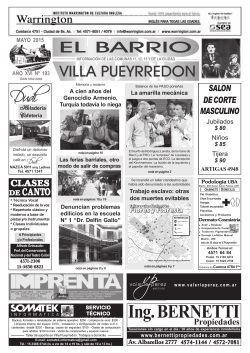 edición Mayo 2015 - El Barrio Pueyrredon