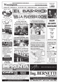 edici&oacute;n Mayo 2015 - El Barrio Pueyrredon
