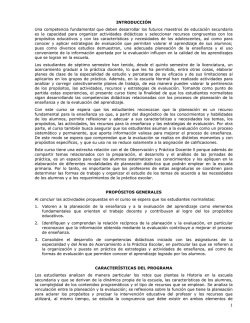 Planeación de la Enseñanza y Evaluación del Aprendizaje