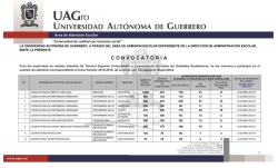 convocatoria - DAE-UAGro - Universidad Aut&oacute;noma de Guerrero