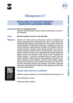 3.7 Elkargunea 3.7 - Cursos de Verano UPV/EHUko Uda Ikastaroak