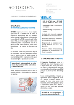 Ficha producto &ndash; Cumplimiento normativo