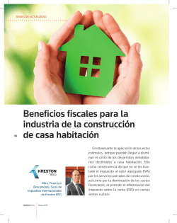 Beneficios fiscales para la industria de la construcción de