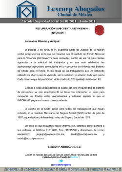 Instituto del Fondo Nacional para la Vivienda. / Circular 1
