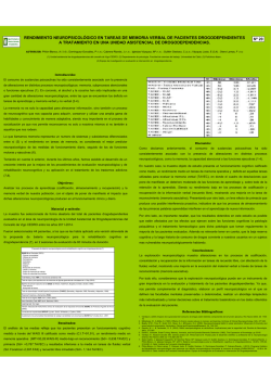 Rendimiento neuropsicol&oacute;gico en tareas de memoria verbal de