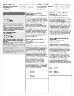 Highland School District No. 203 Proposition No. 1