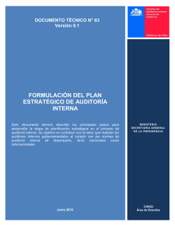 Documento T&eacute;cnico N&ordm;83 - Consejo de Auditor&iacute;a Interna General de