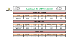 Itinerario de Importaci&oacute;n