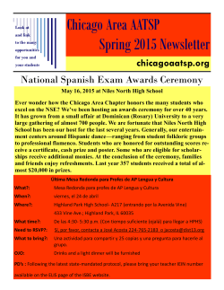 Chicago Area AATSP Spring 2015 Newsletter