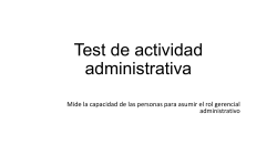Test de actividad administrativa